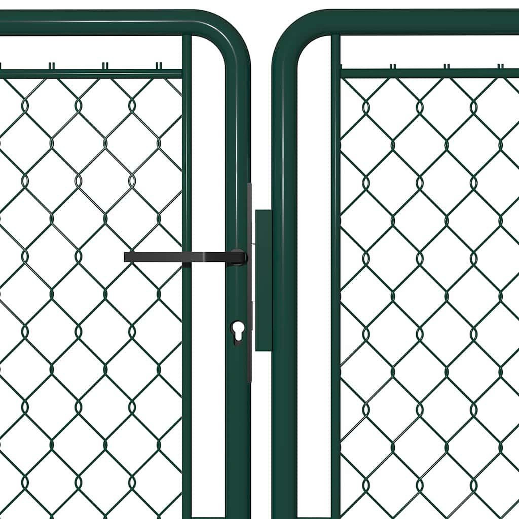 Voir la diapositive 3 : VIDAXL Portail de jardin en acier vert 400 x 125 cm