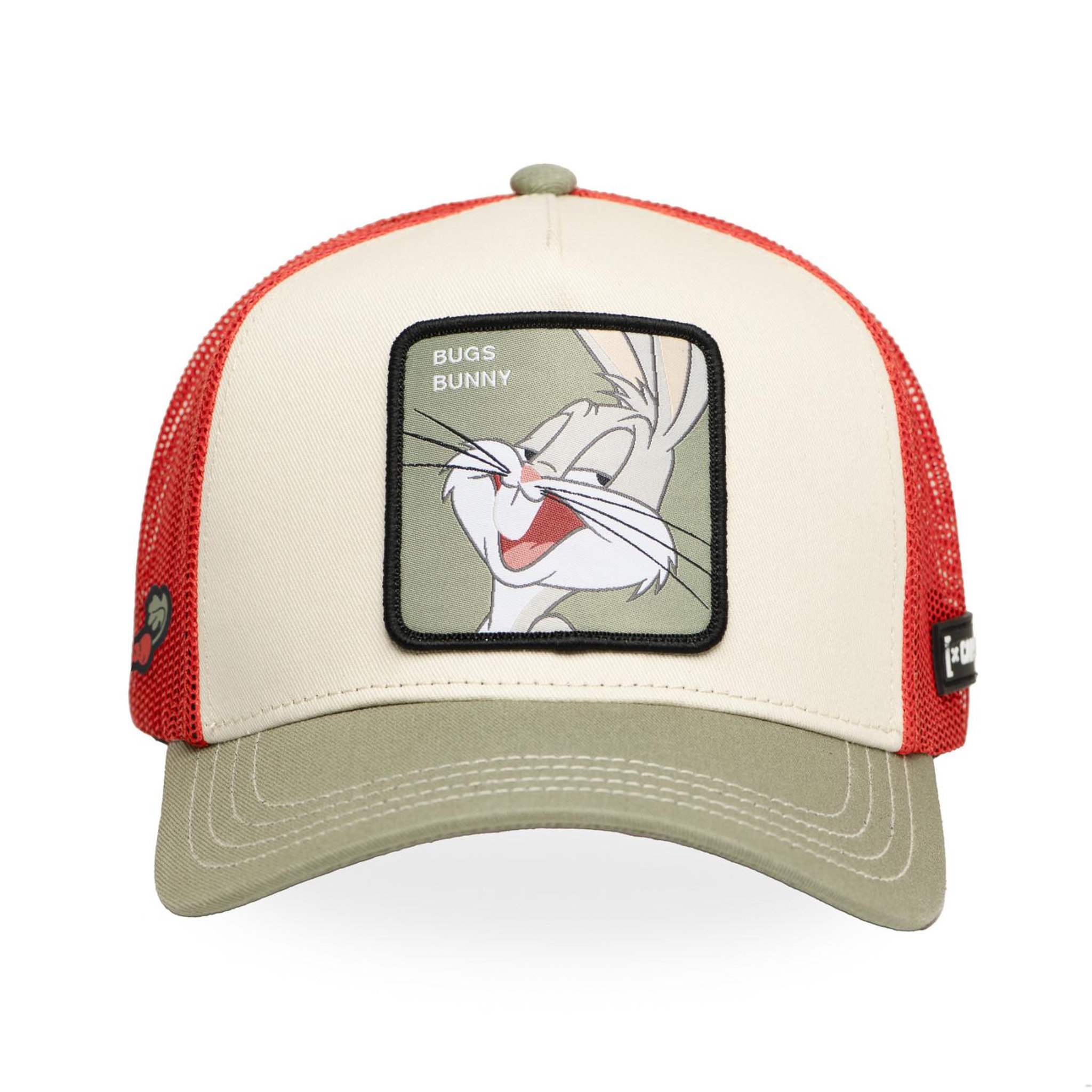 Voir la diapositive 2 : CAPSLAB Casquette trucker avec filet en sergé de coton looney tunes bug bunny