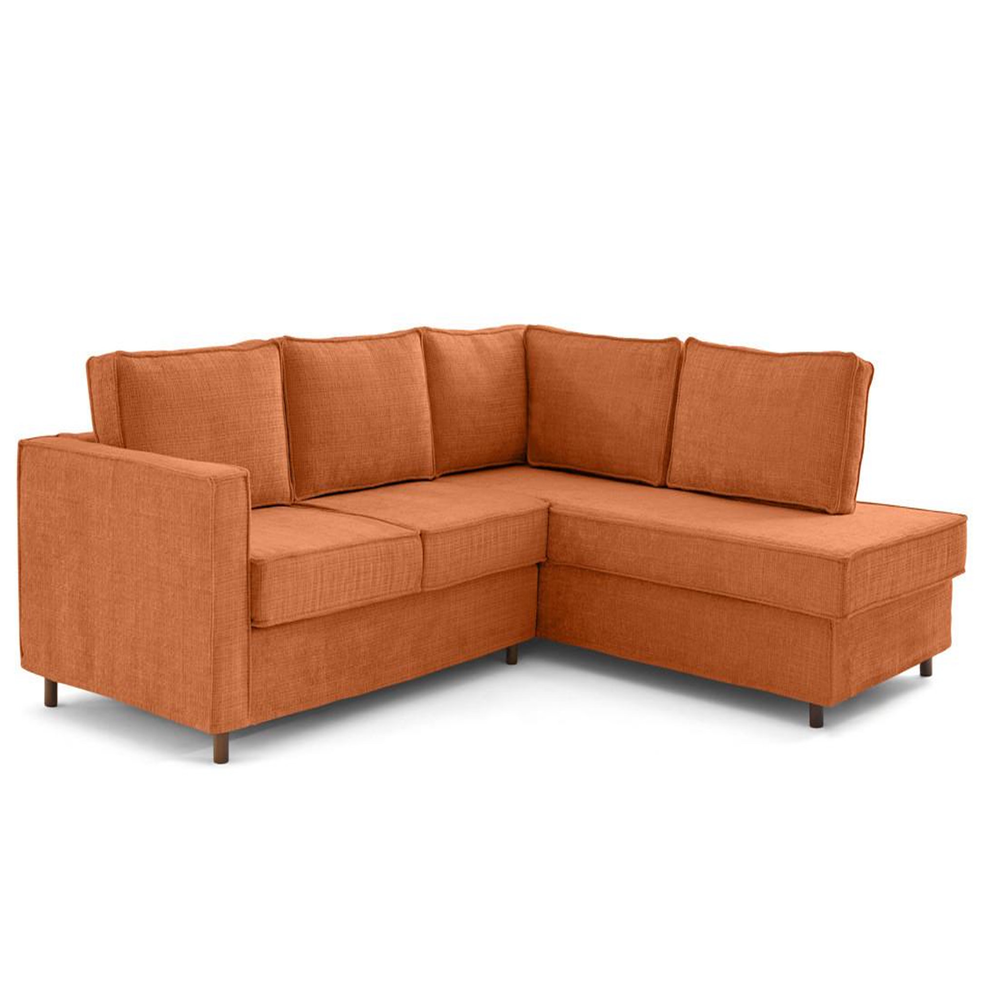 Voir la diapositive 4 : LISA DESIGN Jake - canapé déhoussable d'angle droit 5 places en velours texturé