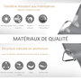 Voir la diapositive 6 : OUTSUNNY Bain de soleil transat design contemporain avec appui-tête grand confort léger aluminium textilène 160 x 60 x 65 cm gris