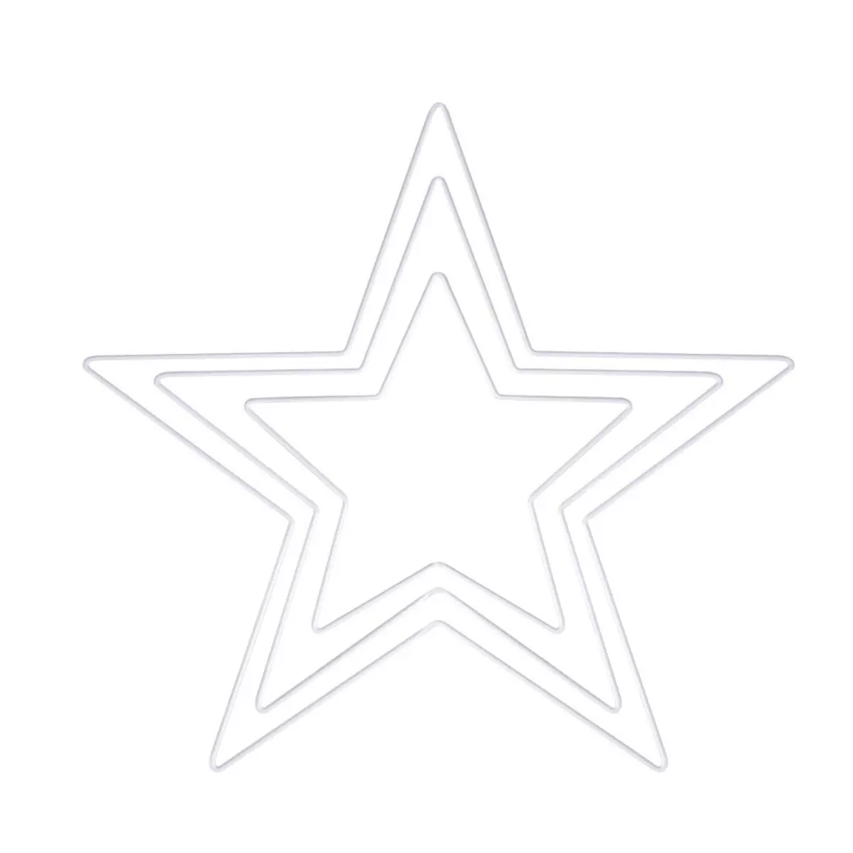 Rayher 3 étoiles en métal blanc 20/ 30/ 40 cm