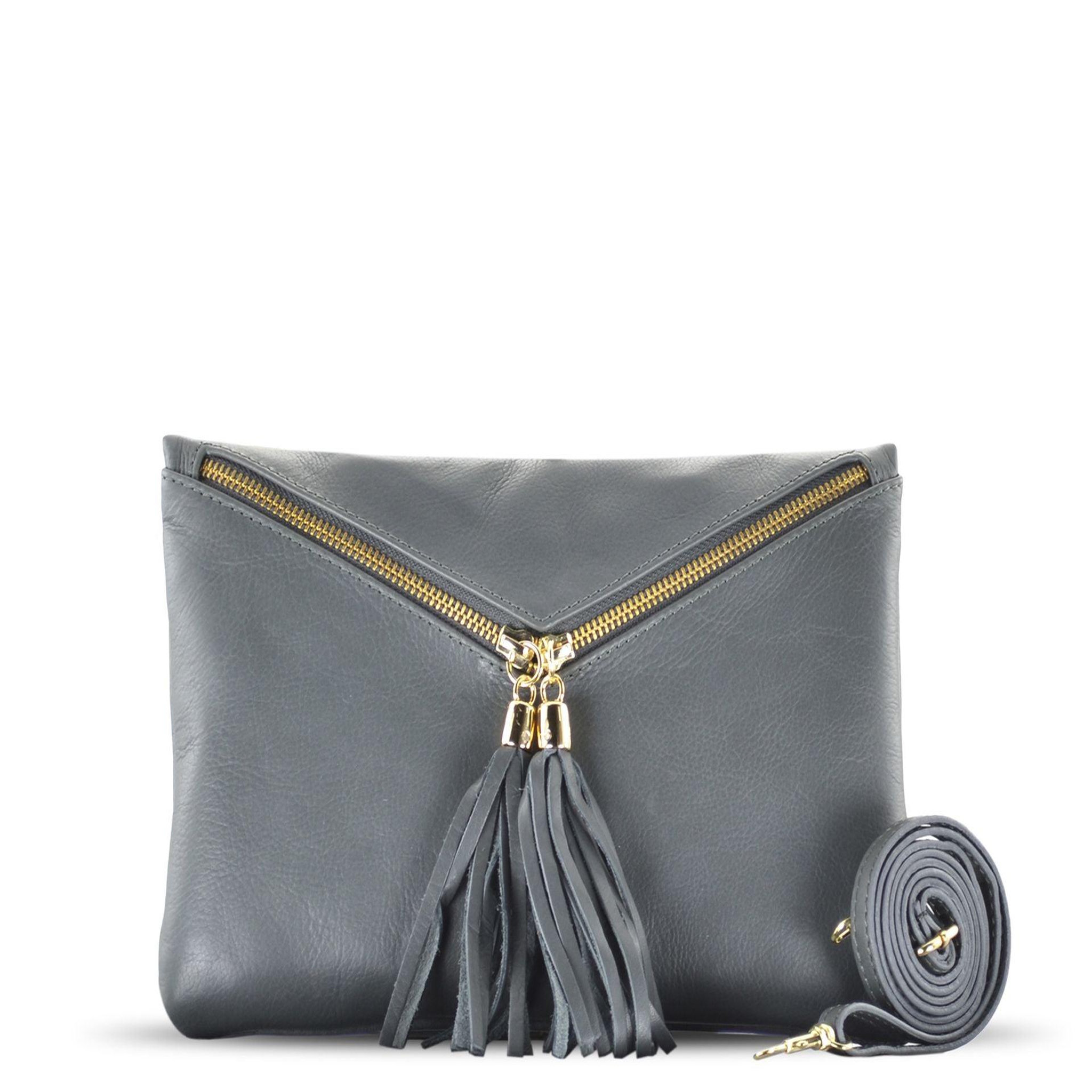 CARLA BELOTTI CARLA BELOTTI - Pochette MIA 18 cm. Coloris disponibles : Marron, Gris