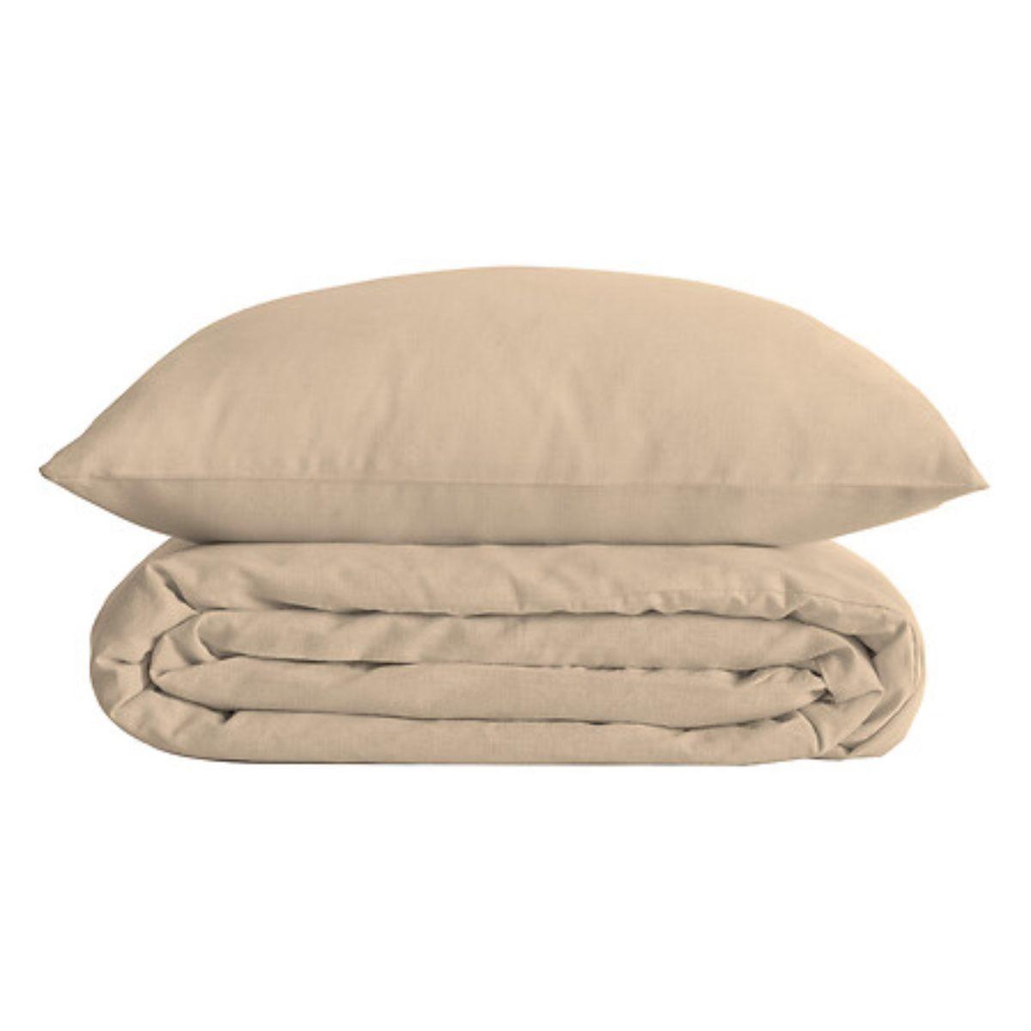 Voir la diapositive 4 : ATMOSPHERA Parure de lit 3 pièces  percale  240x220cm beige lin