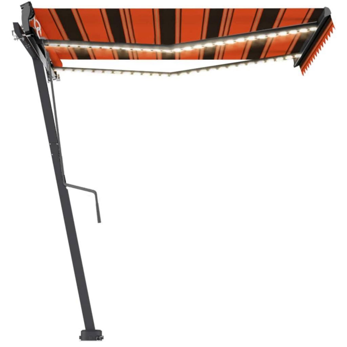 VIDAXL Auvent automatique capteur de vent/LED 300x250 cm Orange/marron
