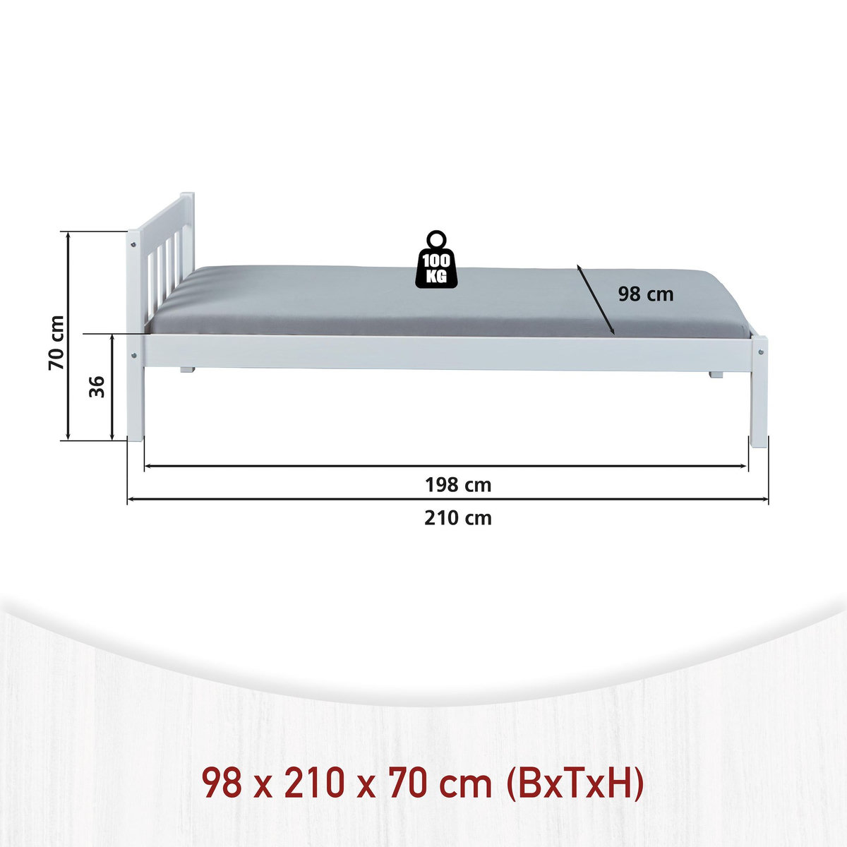 INTERLINK Lit simple VILMAR 90x200