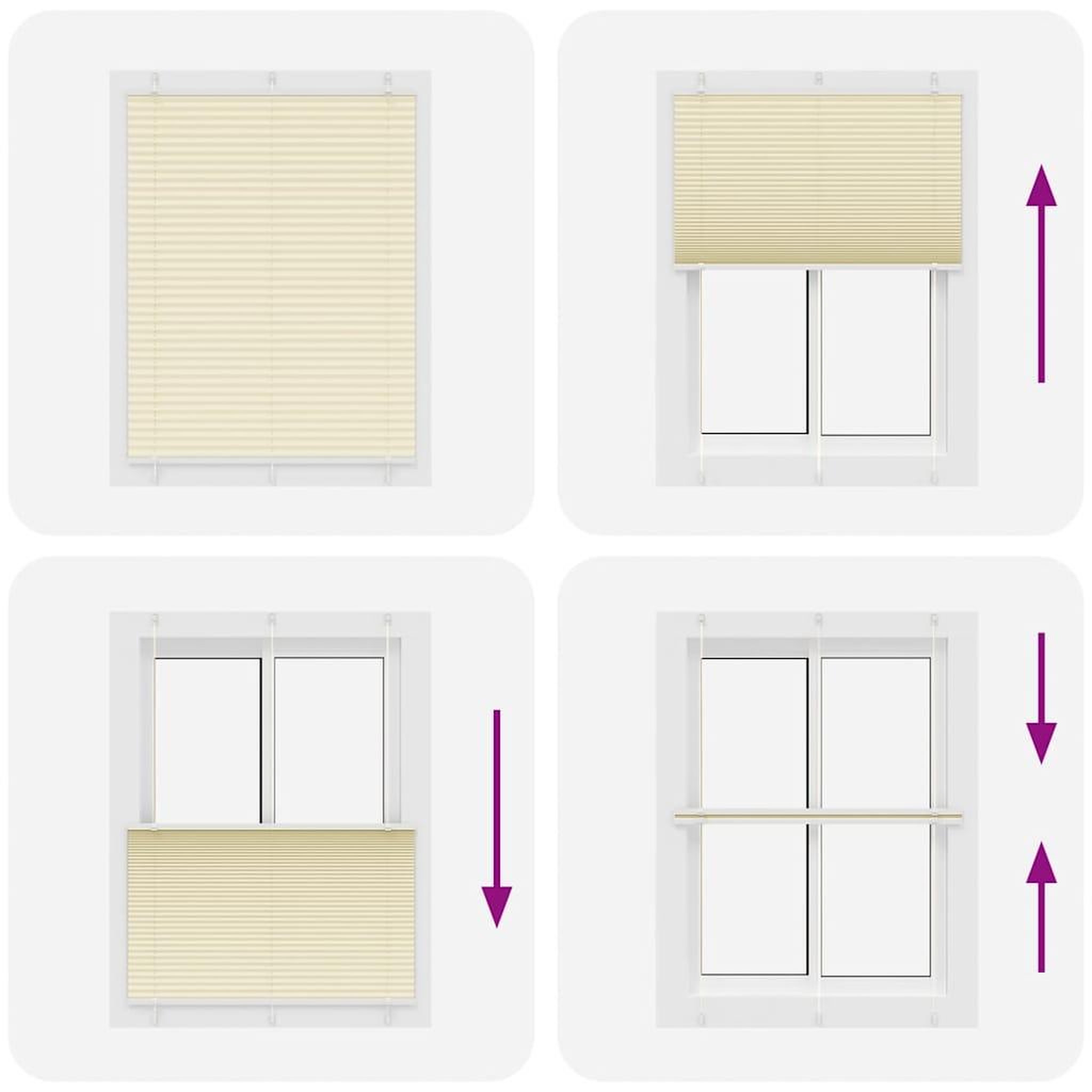 Voir la diapositive 5 : VIDAXL Store plisse creme 110x100cm largeur du tissu 109,4cm polyester