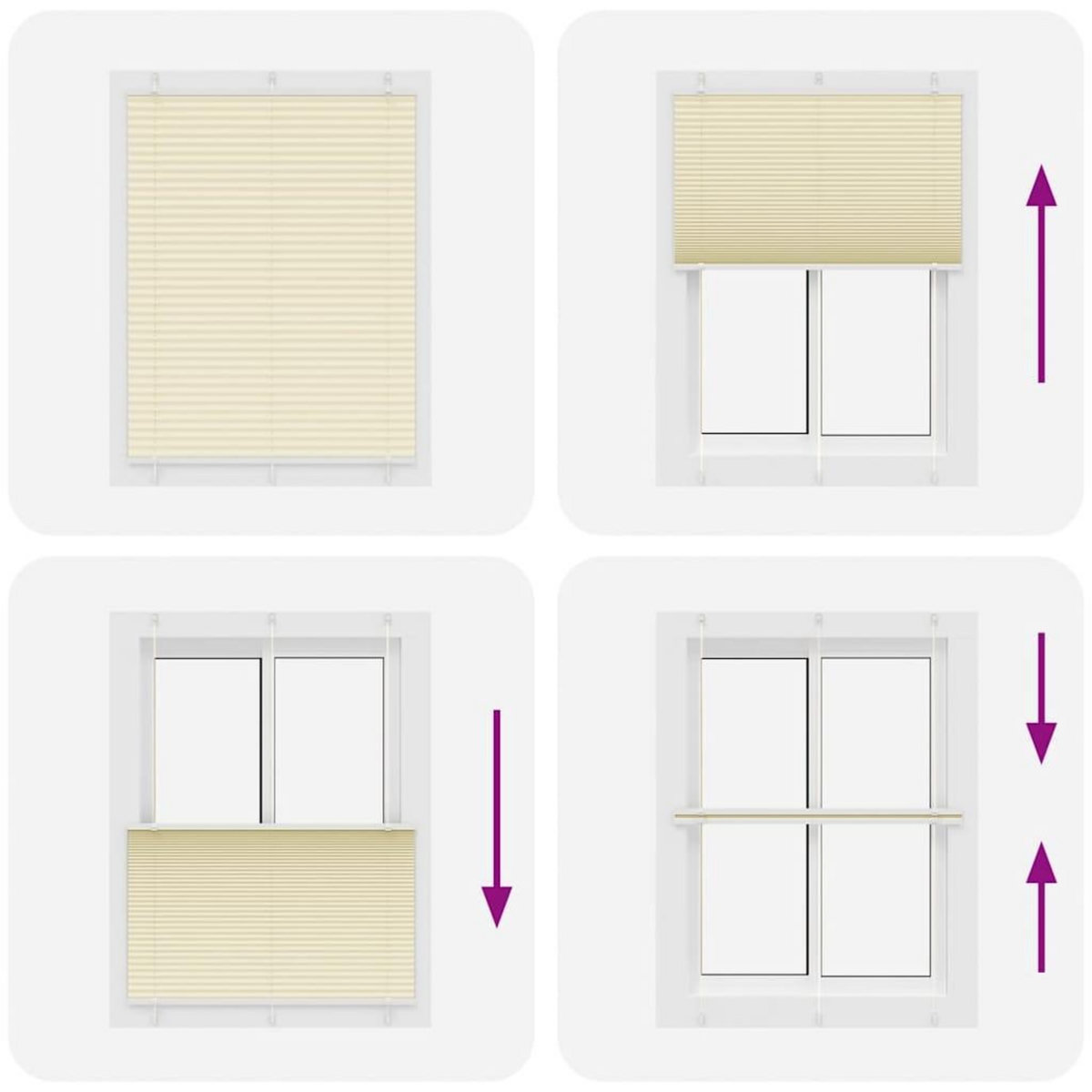 VIDAXL Store plisse creme 110x100cm largeur du tissu 109,4cm polyester