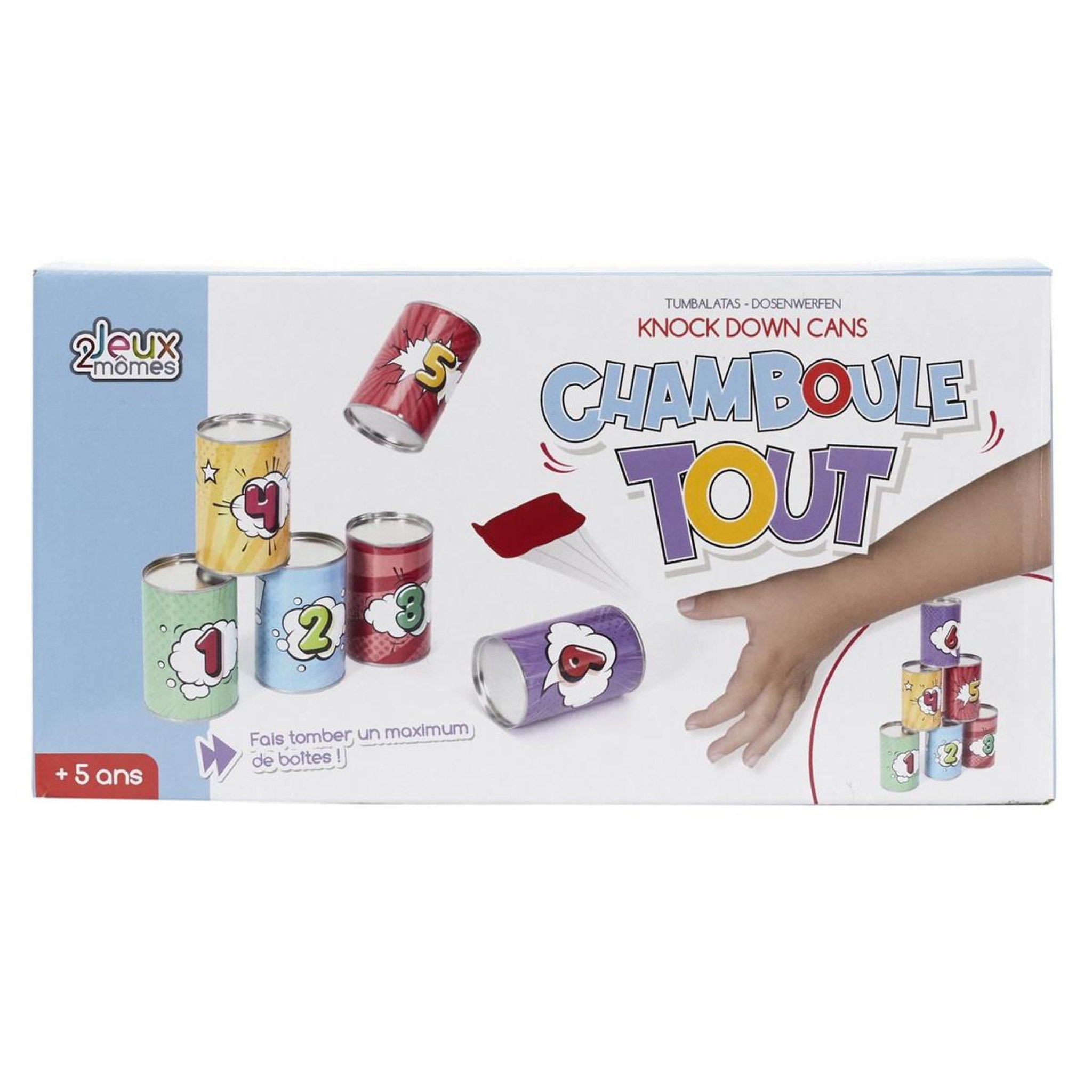 Voir la diapositive 5 : Jeux 2 momes Jeu Enfant Chamboule Tout  3 Balles  10cm Multicolore