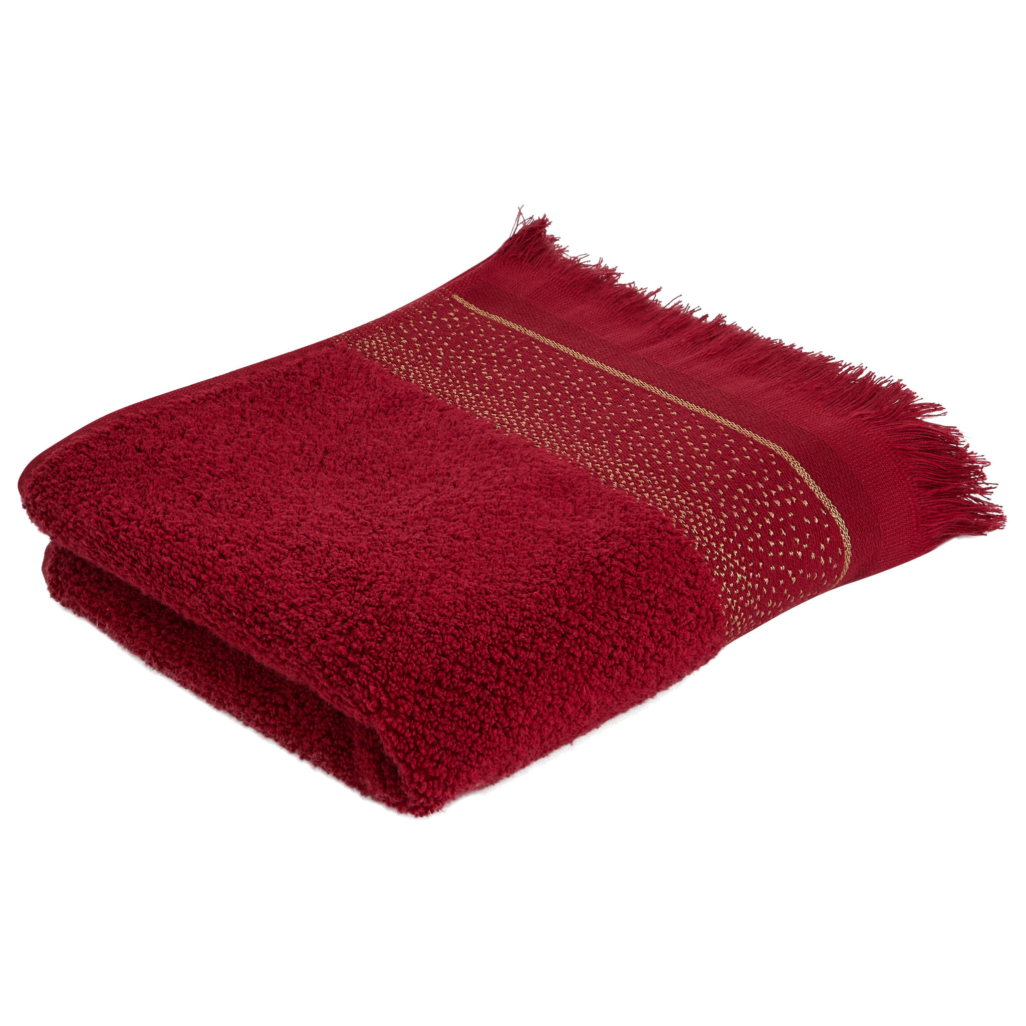 Voir la diapositive 1 : ACTUEL Serviette invité unie en coton qualité zéro twist 500 g/m²