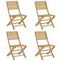 Voir la diapositive 2 : VIDAXL Chaises pliables de jardin lot de 4 bois massif d'acacia
