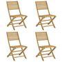 Voir la diapositive 2 : VIDAXL Chaises pliables de jardin lot de 4 bois massif d'acacia