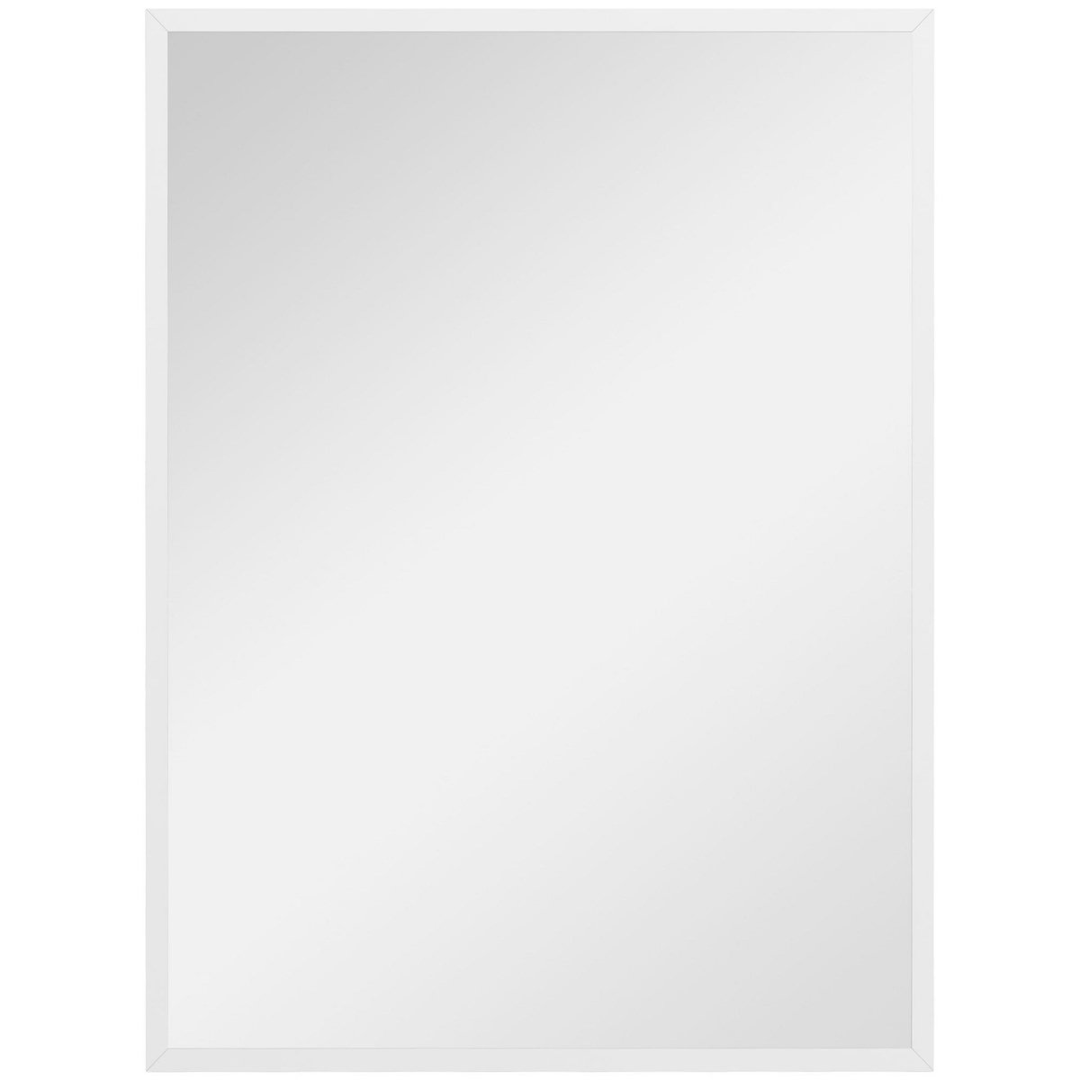 HOMCOM Miroir mural rectangulaire dim. 60L x 80H cm MDF blanc