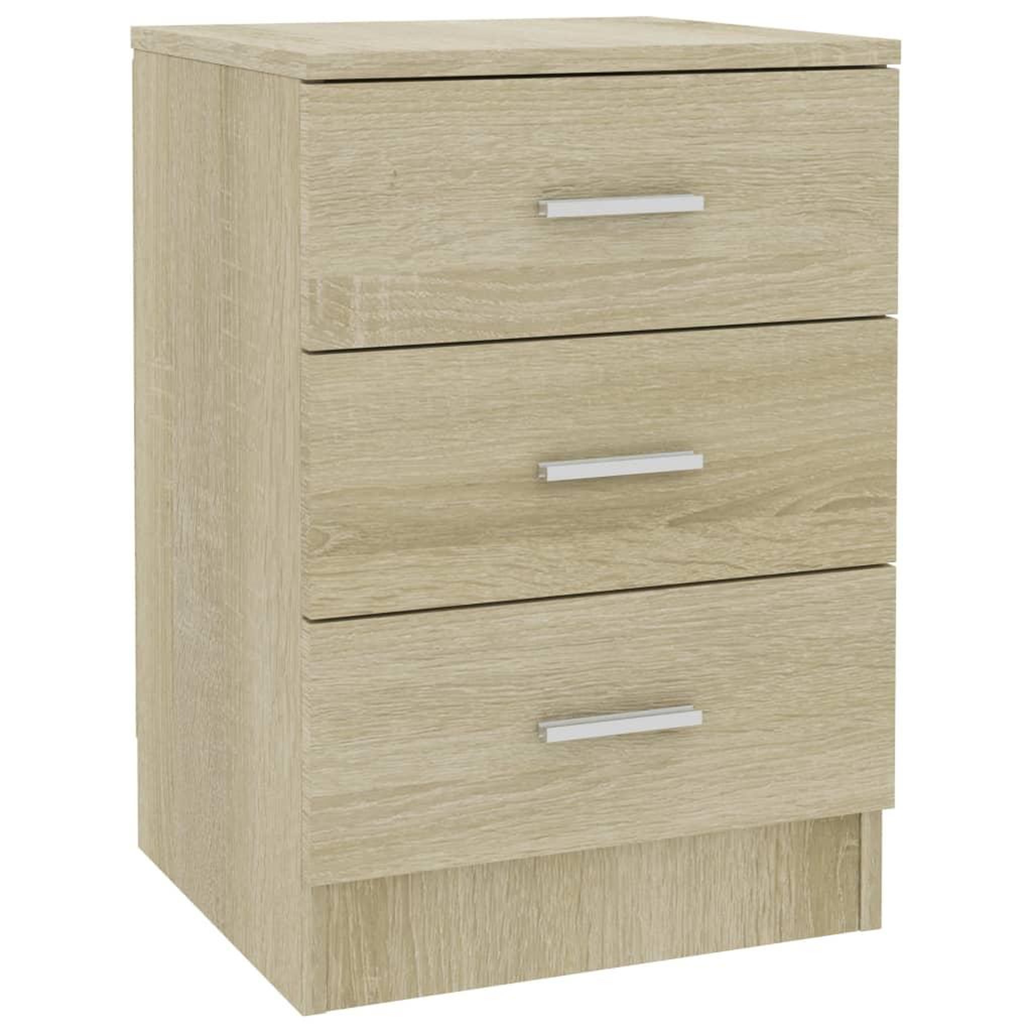 Voir la diapositive 3 : VIDAXL Tables de chevet 2pcs chene sonoma 38x35x56cm bois d'ingenierie
