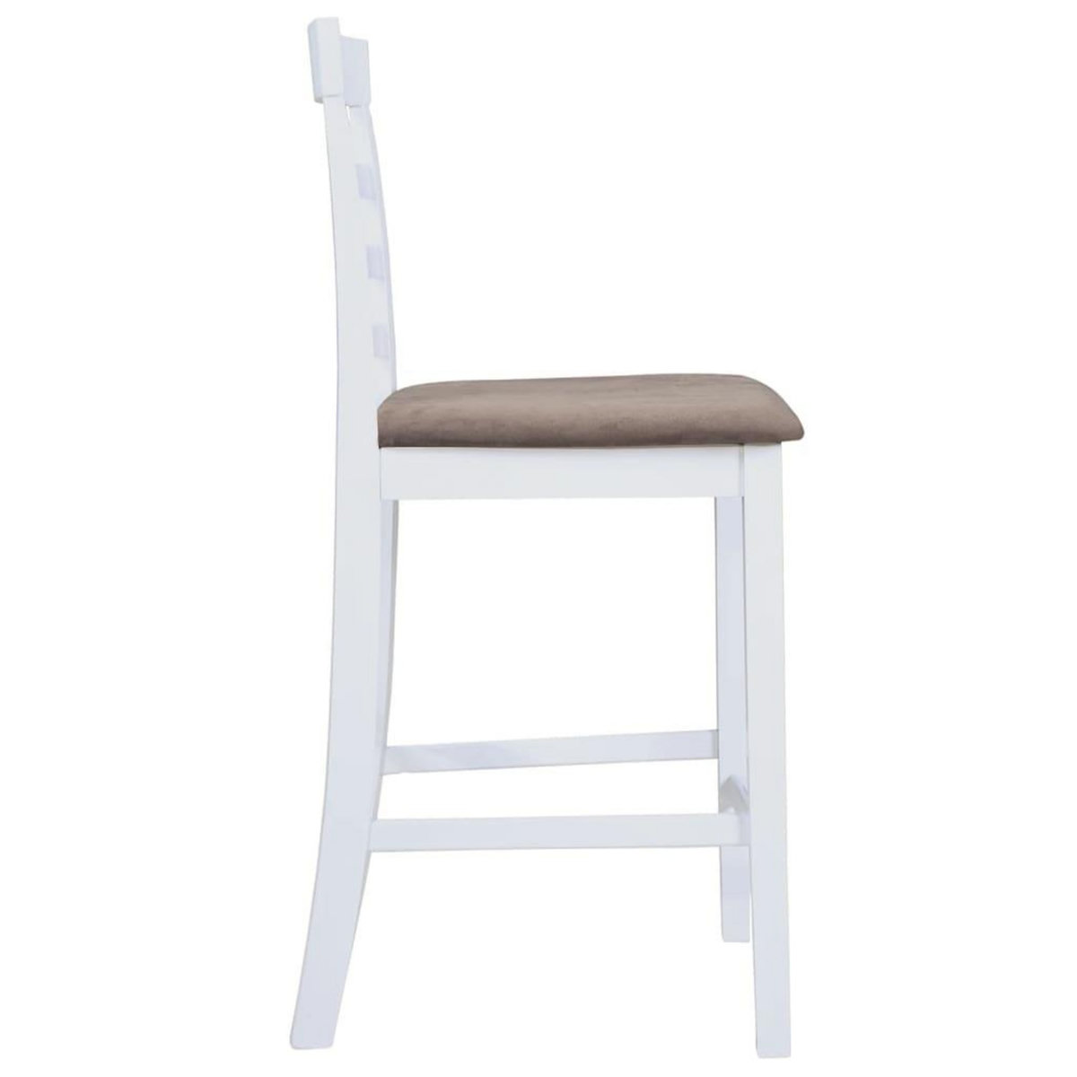 VIDAXL Chaises de bar lot de 2 blanc tissu