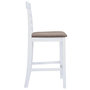 Voir la diapositive 5 : VIDAXL Chaises de bar lot de 2 blanc tissu