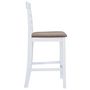 Voir la diapositive 5 : VIDAXL Chaises de bar lot de 2 blanc tissu