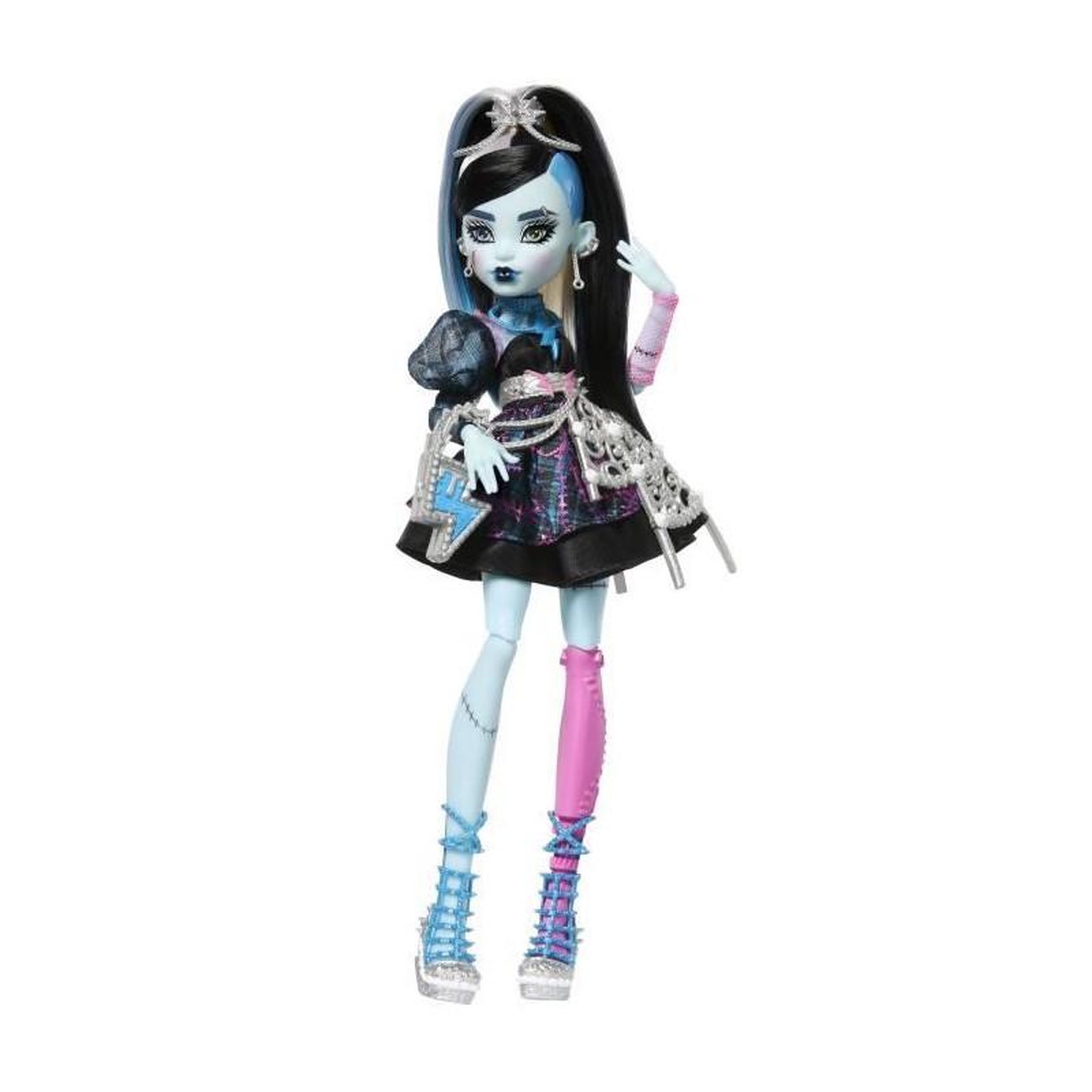 Voir la diapositive 2 : MATTEL Poupée Mattel Frankie Stein noire articulée