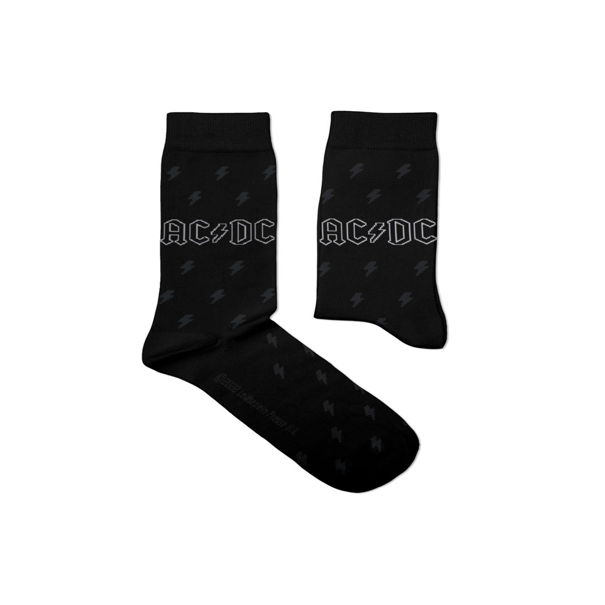 SOCK AFFAIRS Chaussettes ac/dc, back in black. Coloris disponibles : Noir