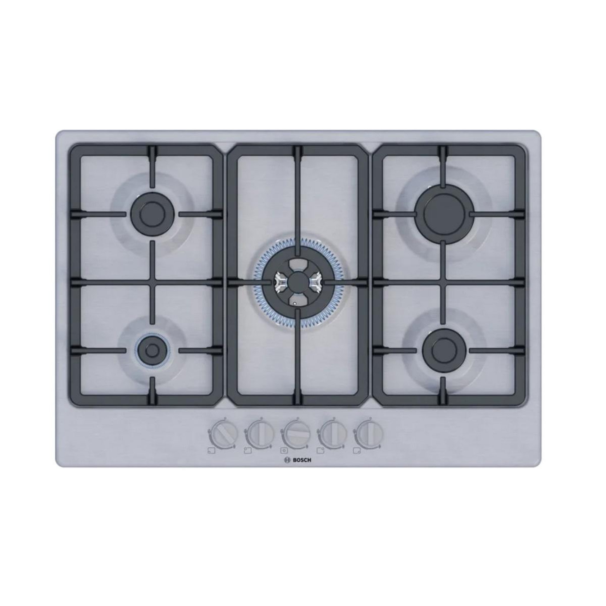 BOSCH Table de cuisson gaz 75cm 5 feux 10800w - PGQ7B5K90