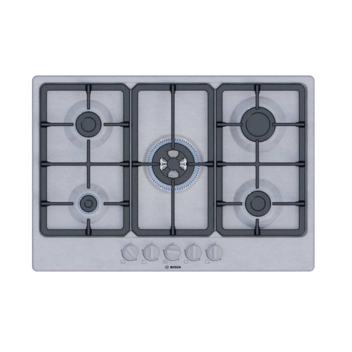 BOSCH Table de cuisson gaz 75cm 5 feux 10800w noir - PGQ7B5K90