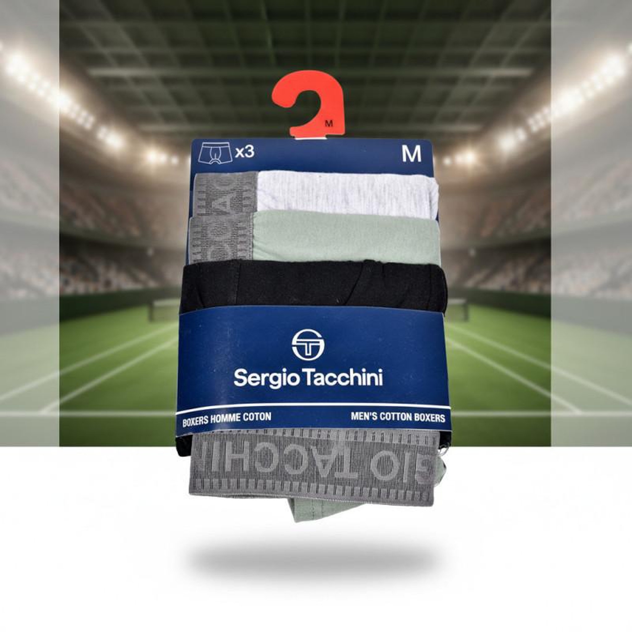 Voir la diapositive 5 : SERGIO TACCHINI Sergio Tacchini Pack de Boxers Homme Lot de 3