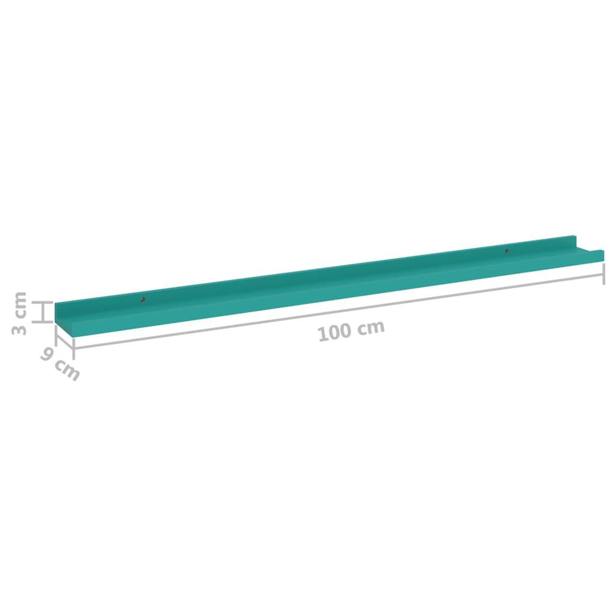 Voir la diapositive 6 : VIDAXL Etageres murales 2 pcs Bleu 100x9x3 cm