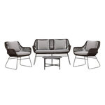 Paris Prix Salon de Jardin  Davao  133cm Marron & Gris