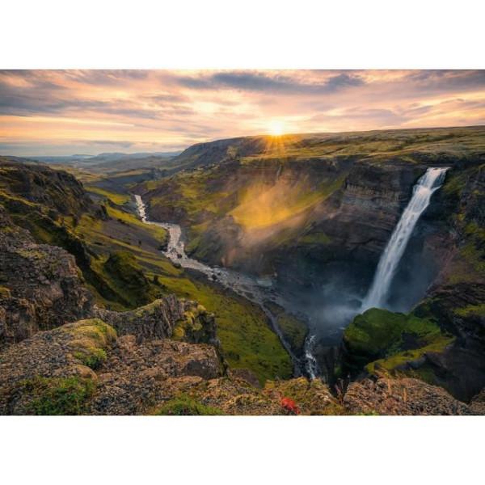RAVENSBURGER Ravensburger-puzzle 1000p-la cascade háifoss, islande (highlights)-adultes&enfants-des 14 ans-puzzle de qualité supérieure-12