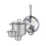 Voir la diapositive 1 : ELO Set de 1 Poêle de cuisson 32 cm et 3 faitouts 12, 14 et 26 cm Elo Profi Citrin