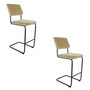 Voir la diapositive 1 : Leitmotiv 2 Tabourets de bar cantilevers design velours Keen