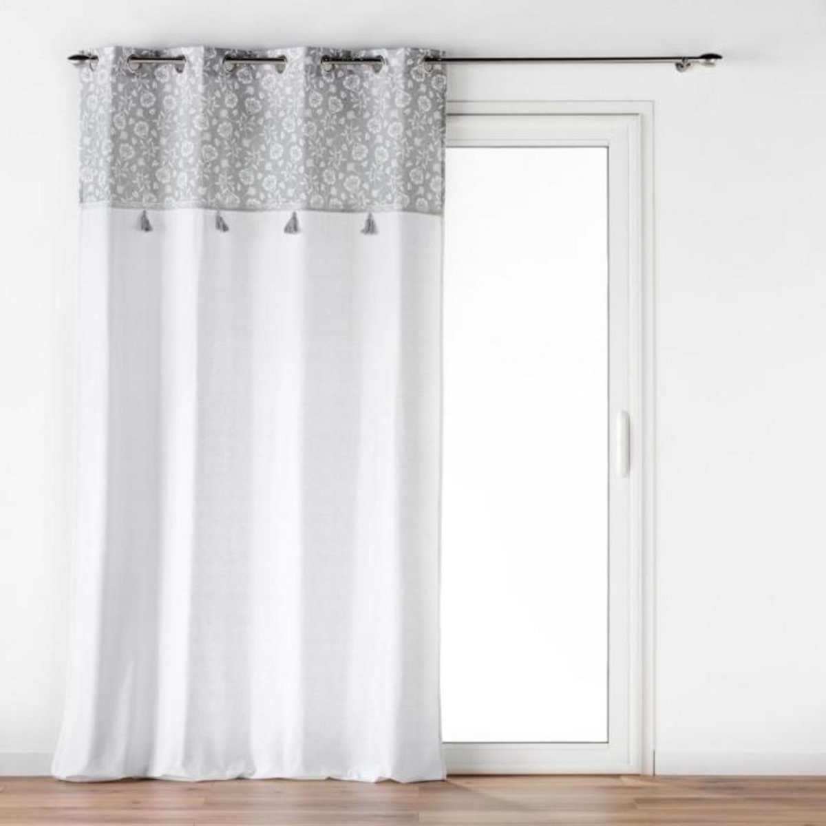Paris Prix Rideau à Œillets Imprimé  Flavie  140x240cm Gris