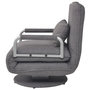 Voir la diapositive 4 : VIDAXL Fauteuil pivotant et canape-lit gris fonce tissu
