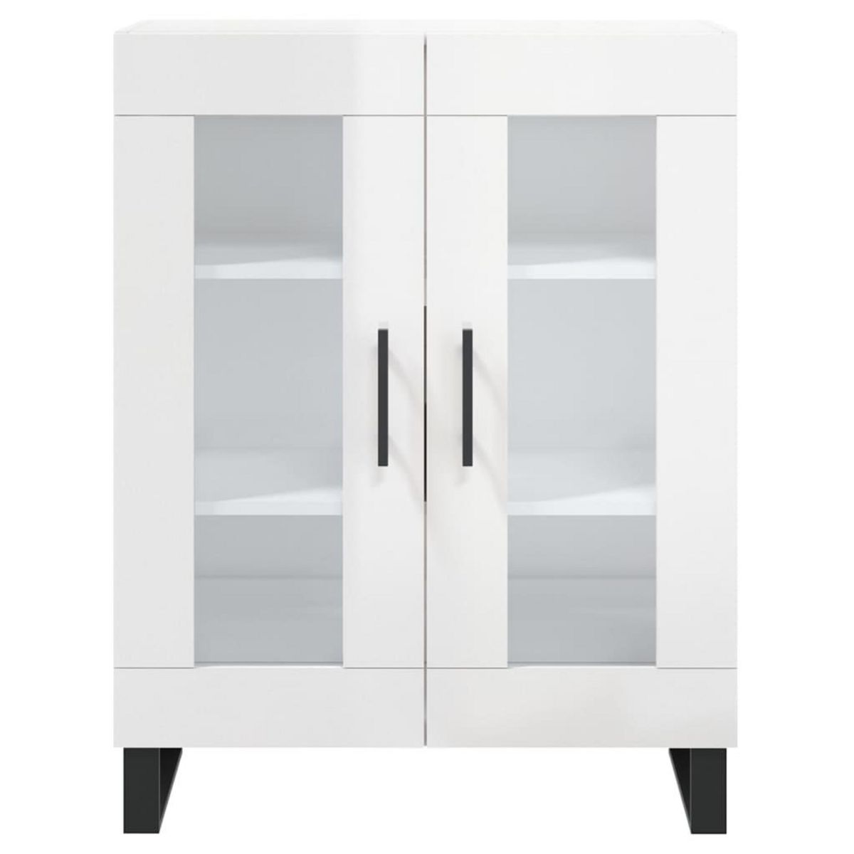 VIDAXL Buffet Blanc brillant 69,5x34x90 cm Bois d'ingenierie