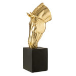 Paris Prix Tête de Cheval sur Socle  Hollywood  95cm Doré