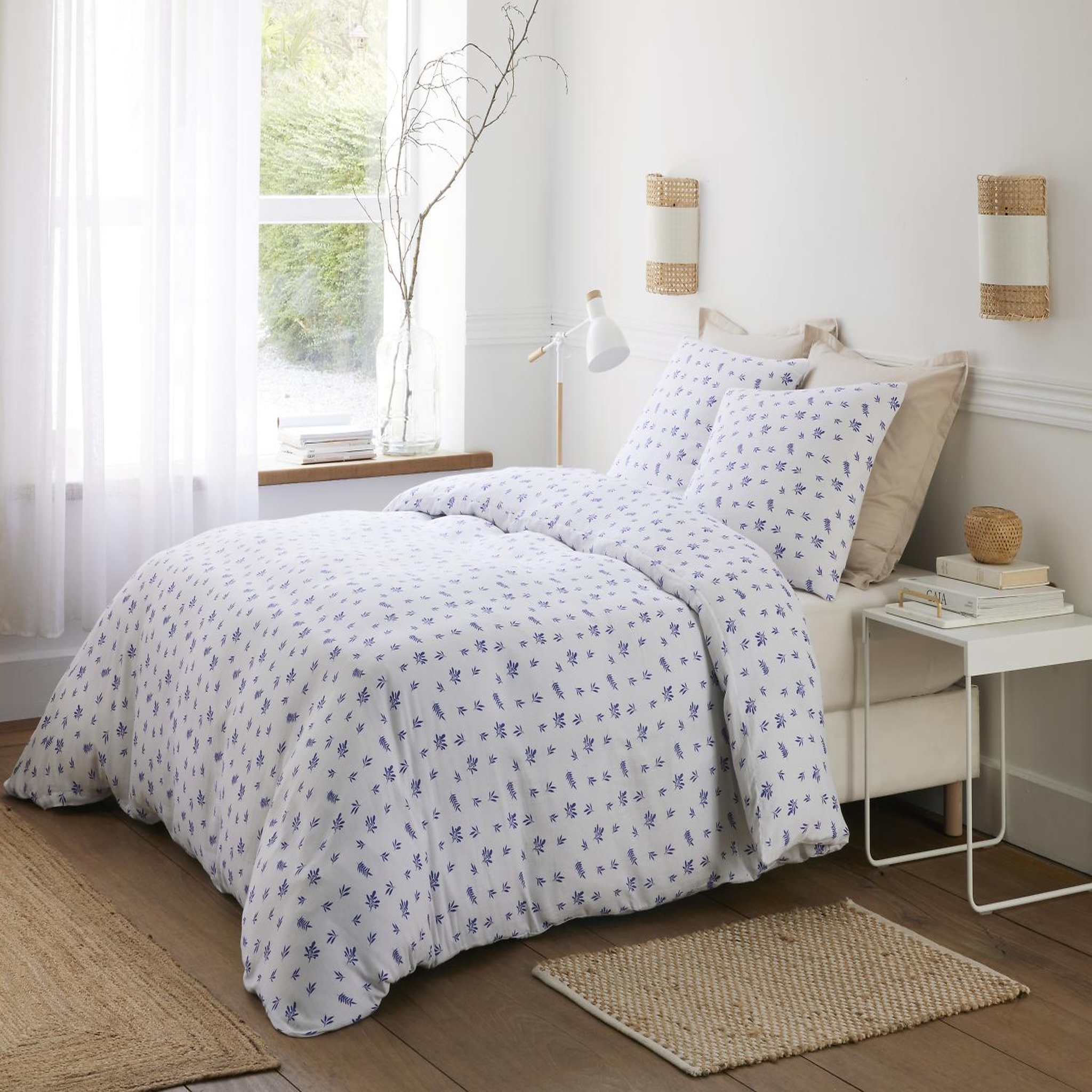 BATON ROUGE Parure housse de couette 100% gaze de coton imprimé louca. Coloris disponibles : Multicolore