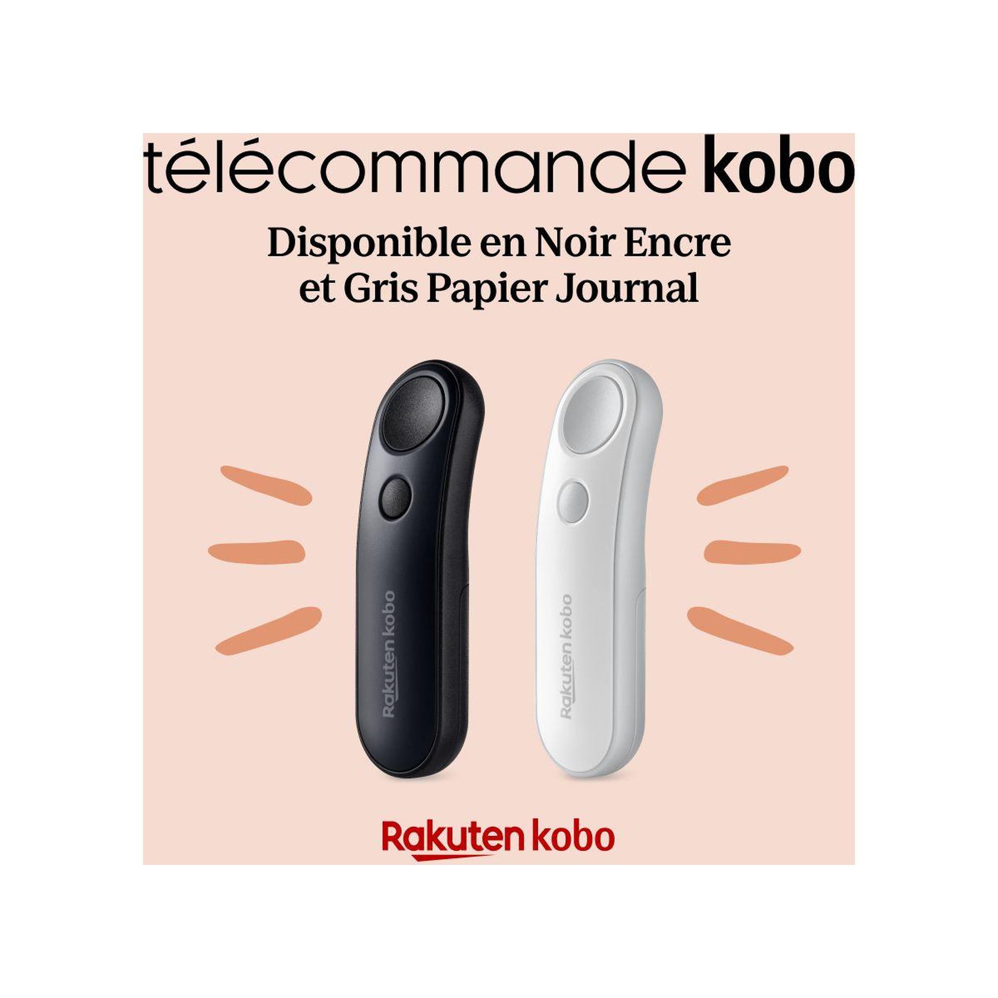 Voir la diapositive 3 : kobo Télécommande remote noire