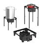 Voir la diapositive 3 : INTEC Réchaud à Gaz 1 feu Barbecue grill 4,5kW 2en1 Bruleur fonte + Plaque Grill Fonte 40×40cm 3 hauteurs modulables Piezo INTEC
