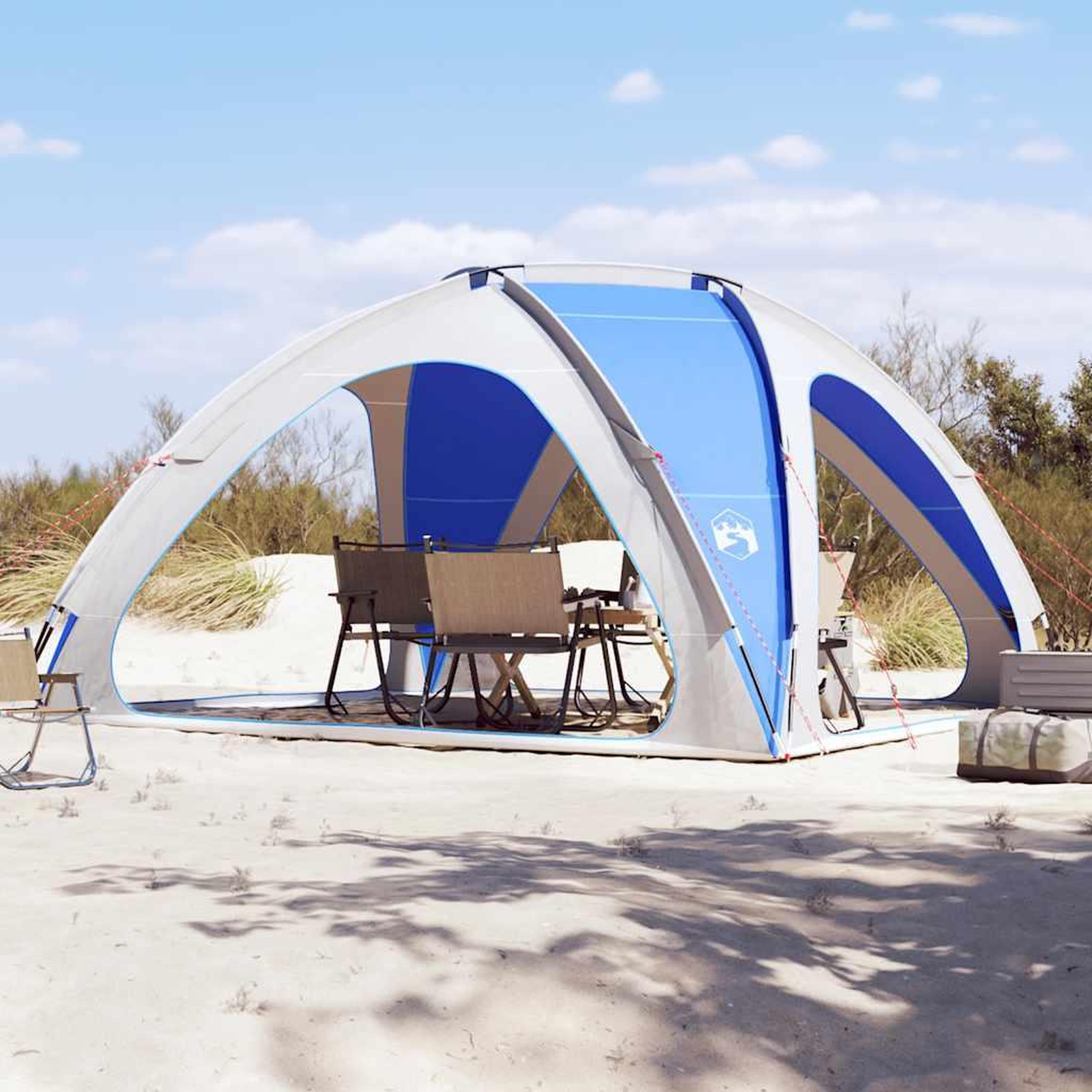 Voir la diapositive 4 : VIDAXL Tente de fete bleu azure impermeable