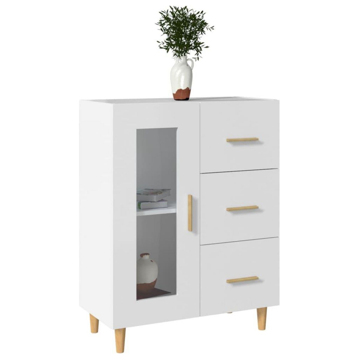 VIDAXL Buffet blanc 69,5x34x90 cm bois d'ingenierie