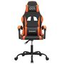 Voir la diapositive 3 : VIDAXL Chaise de jeu pivotante Noir et orange Similicuir