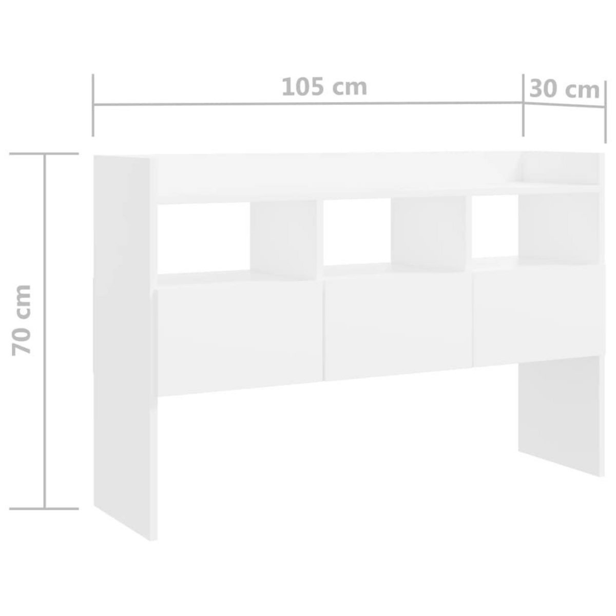 VIDAXL Buffet Blanc 105x30x70 cm Bois d'ingenierie