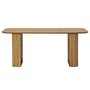 Voir la diapositive 5 : LISA DESIGN Milazzo - table à manger - bois plaqué chêne et cannage - 180 cm