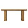Voir la diapositive 5 : LISA DESIGN Milazzo - table à manger - bois plaqué chêne et cannage - 180 cm