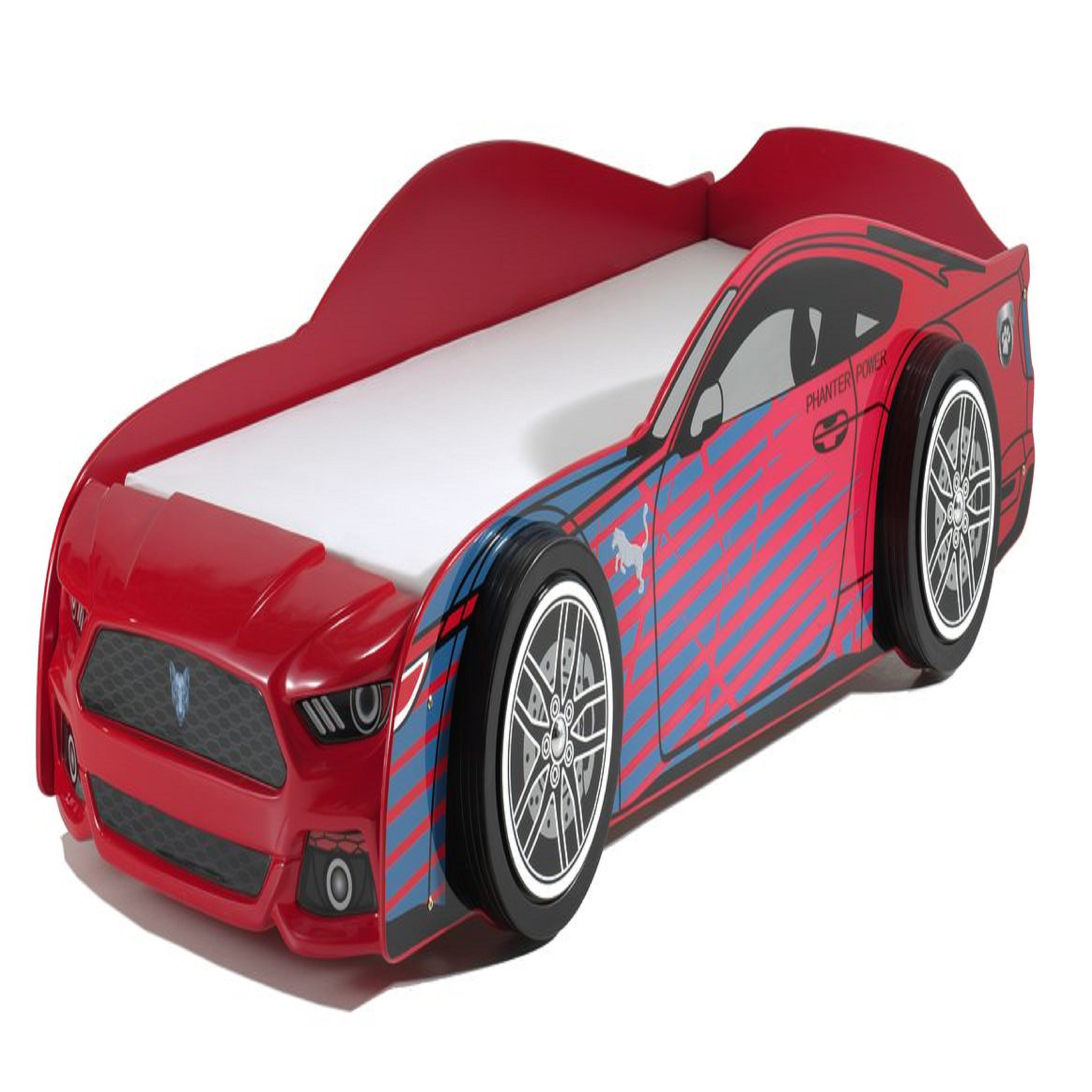Lit enfant en forme de voiture de course avec sommier 90x200 SPEED