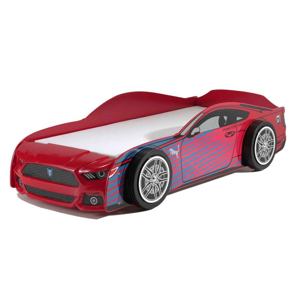 Lit enfant en forme de voiture de course avec sommier 90x200 SPEED