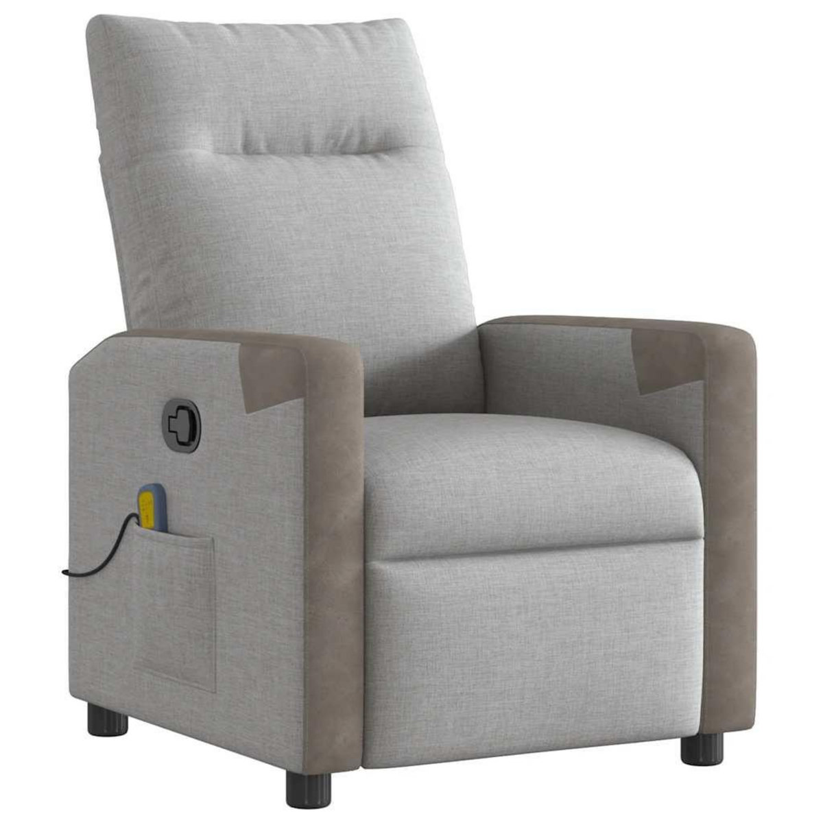 VIDAXL Fauteuil de massage inclinable gris nuage tissu