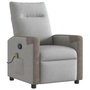 Voir la diapositive 2 : VIDAXL Fauteuil de massage inclinable gris nuage tissu