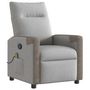 Voir la diapositive 2 : VIDAXL Fauteuil de massage inclinable gris nuage tissu