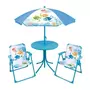 Fun House Fun house ma petite carapace salon de jardin tortues pour enfant avec une table, deux chaises et un parasol