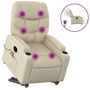 Voir la diapositive 2 : VIDAXL Fauteuil inclinable de massage electrique creme similicuir